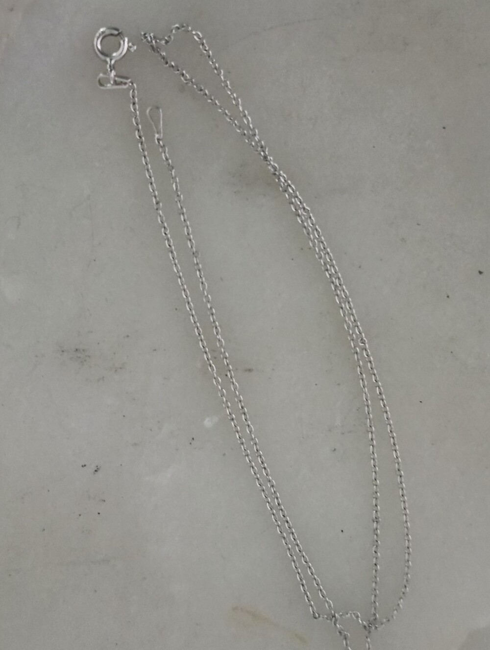 Italy Sterling Silver 925 Delicate Chain Necklace - 17 Inches